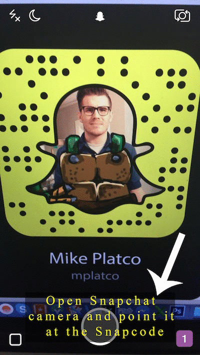 adding user by snapcode