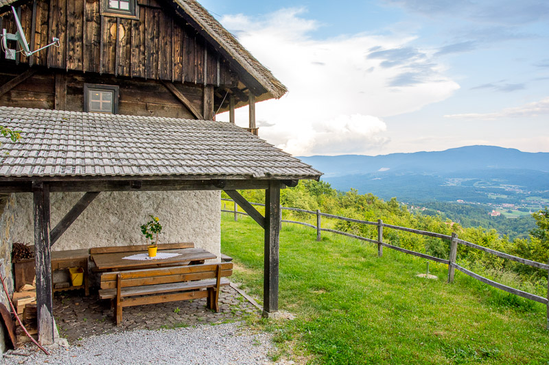 slovenian cottage in the hills 